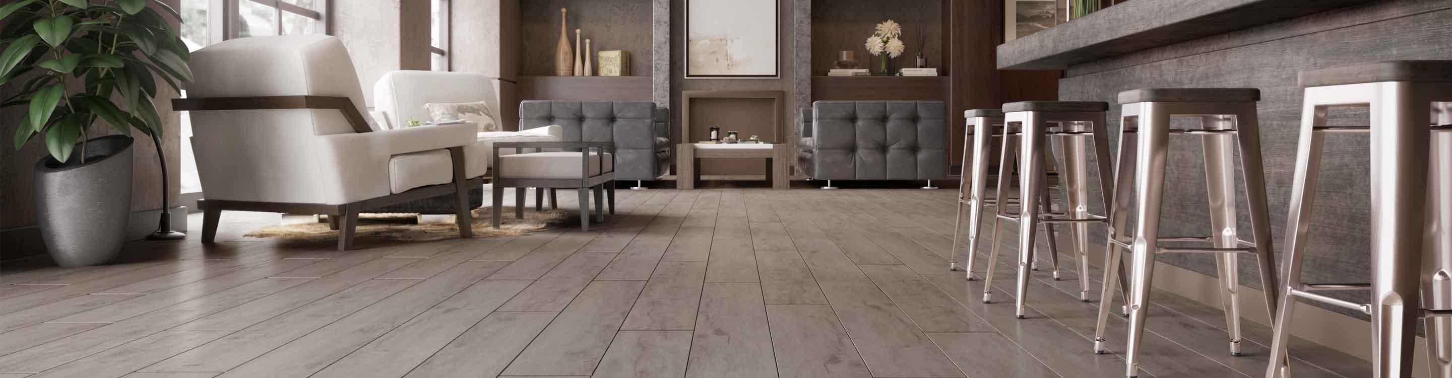 commercial flooring in bar area